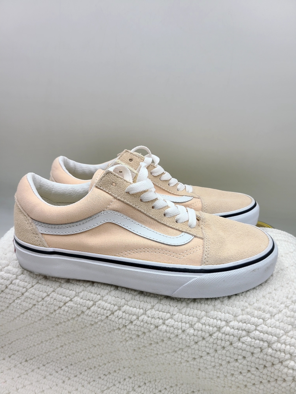 Vans Old Skool Sneakers in Light Peach with White Stripe 5M/6.5W